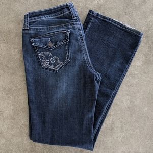 A.N.A boot cut jeans, size 4, embroidered back pockets